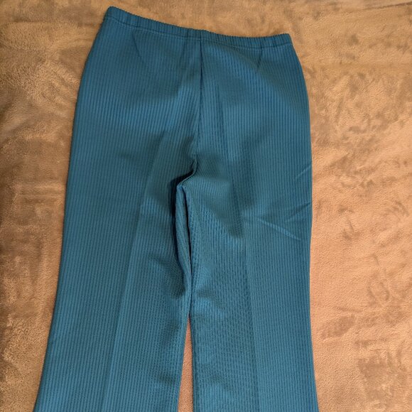 Vintage 1960s 1970s Dutchmaid Blue Pull On Polyester Pants Slacks Size Large - Picture 2 of 9
